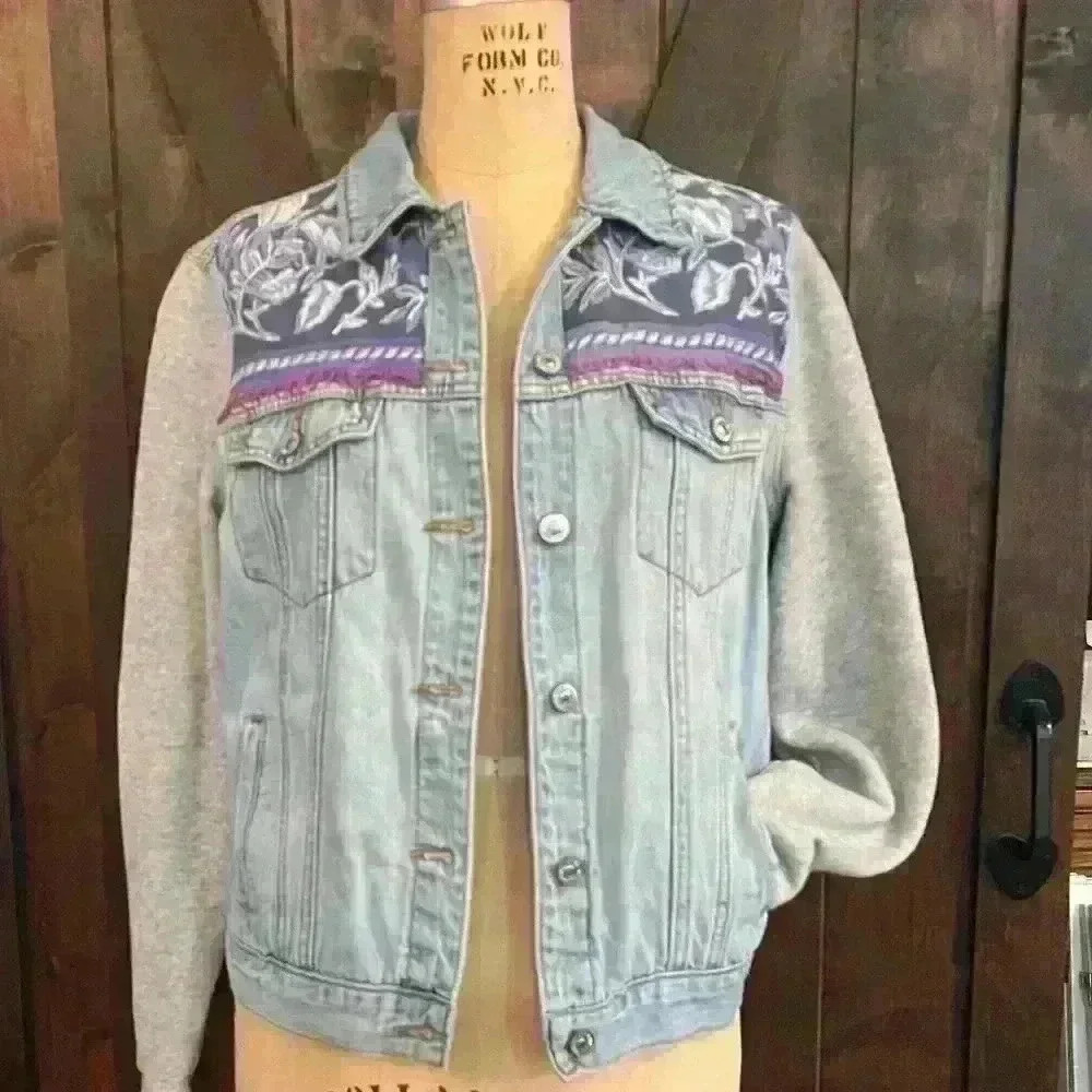 Custom Repurposed Forever 21 Jean Jacket, Size S - Picture 2 of 9